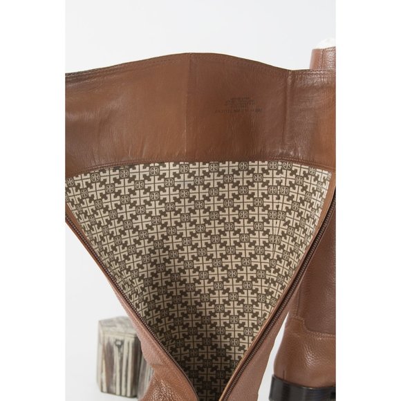 Tory Burch Rustic Brown Jolie Riding Boots 6 - Picture 6 of 7
